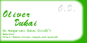 oliver dukai business card